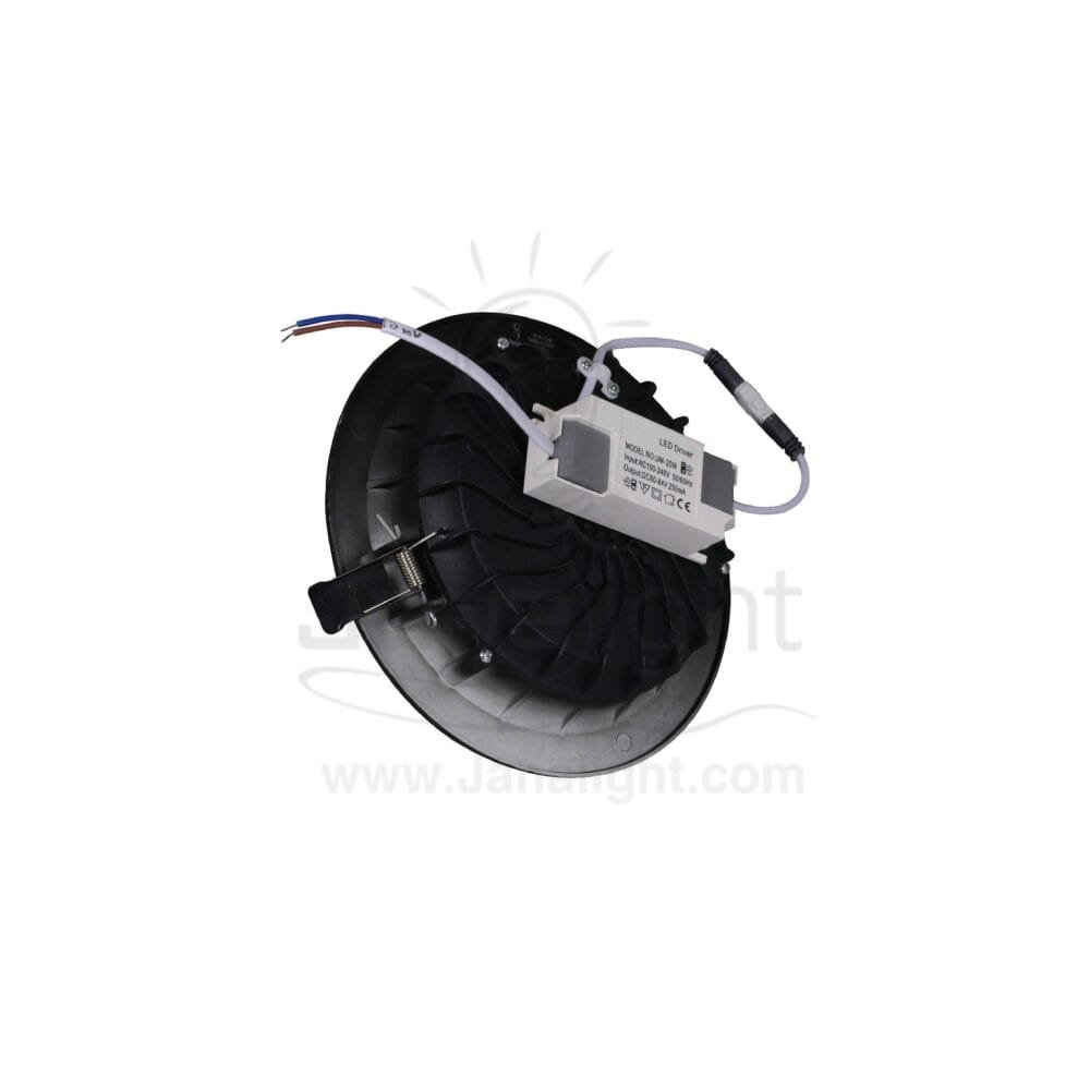 كشاف 20 وات كومبكت وورم حلق اسود مط جنى لايت plastic warm compact 20 watt downlight